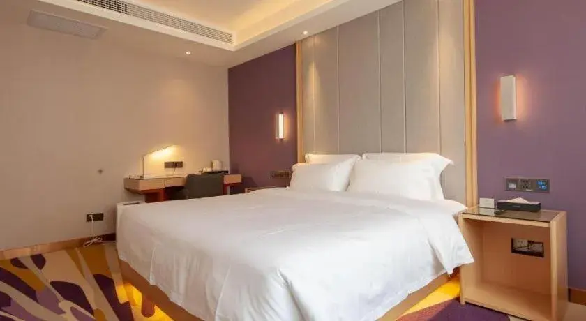 Bed in Lavande Hotel Changsha South High-speed Railway Station Xiyingmen Bed in Lavande Hotel Changsha South High-speed Railway Station Xiyingmen
