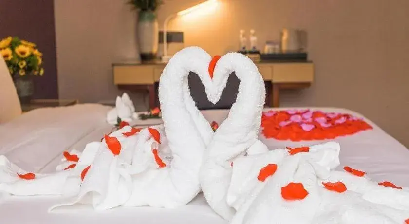 Bed in Lavande Hotel Changsha South High-speed Railway Station Xiyingmen Bed in Lavande Hotel Changsha South High-speed Railway Station Xiyingmen