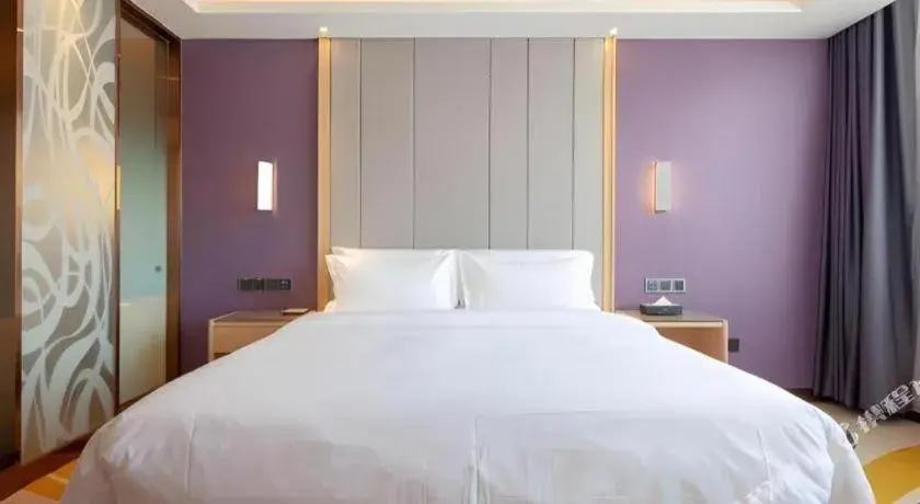 Bed in Lavande Hotel Changsha South High-speed Railway Station Xiyingmen Bed in Lavande Hotel Changsha South High-speed Railway Station Xiyingmen