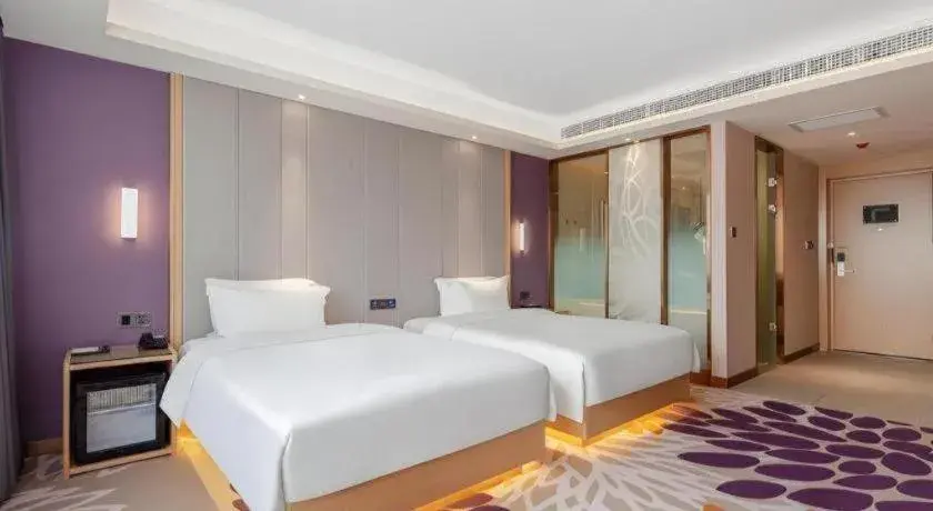 Bed in Lavande Hotel Changsha South High-speed Railway Station Xiyingmen Bed in Lavande Hotel Changsha South High-speed Railway Station Xiyingmen
