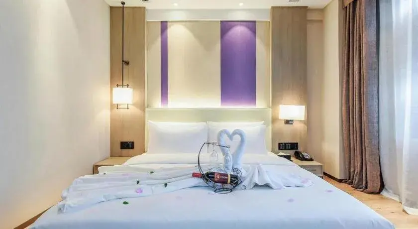 Bed in Lavande Hotel Nanchong Xihua Shida Bed in Lavande Hotel Nanchong Xihua Shida