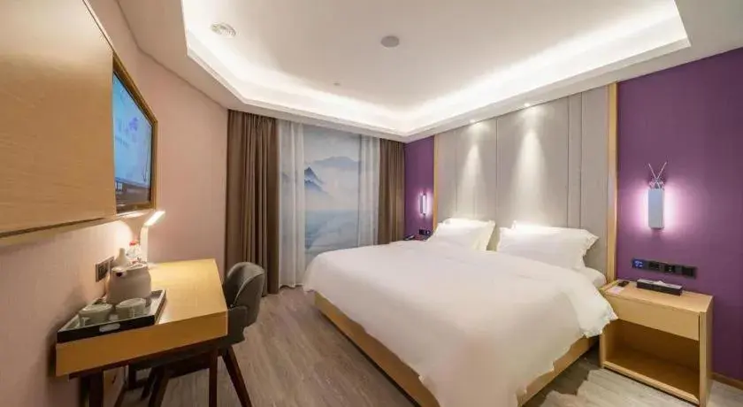 Bed in Lavande Hotel Shenzhen Jingtian Metro Station Bed in Lavande Hotel Shenzhen Jingtian Metro Station