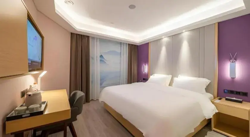Bed in Lavande Hotel Shenzhen Jingtian Metro Station Bed in Lavande Hotel Shenzhen Jingtian Metro Station