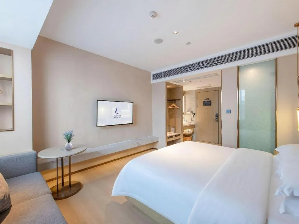 Bed in Lavande Hotel Zhongshan Shiqi Daxinxinduhui North Zhongshan Station