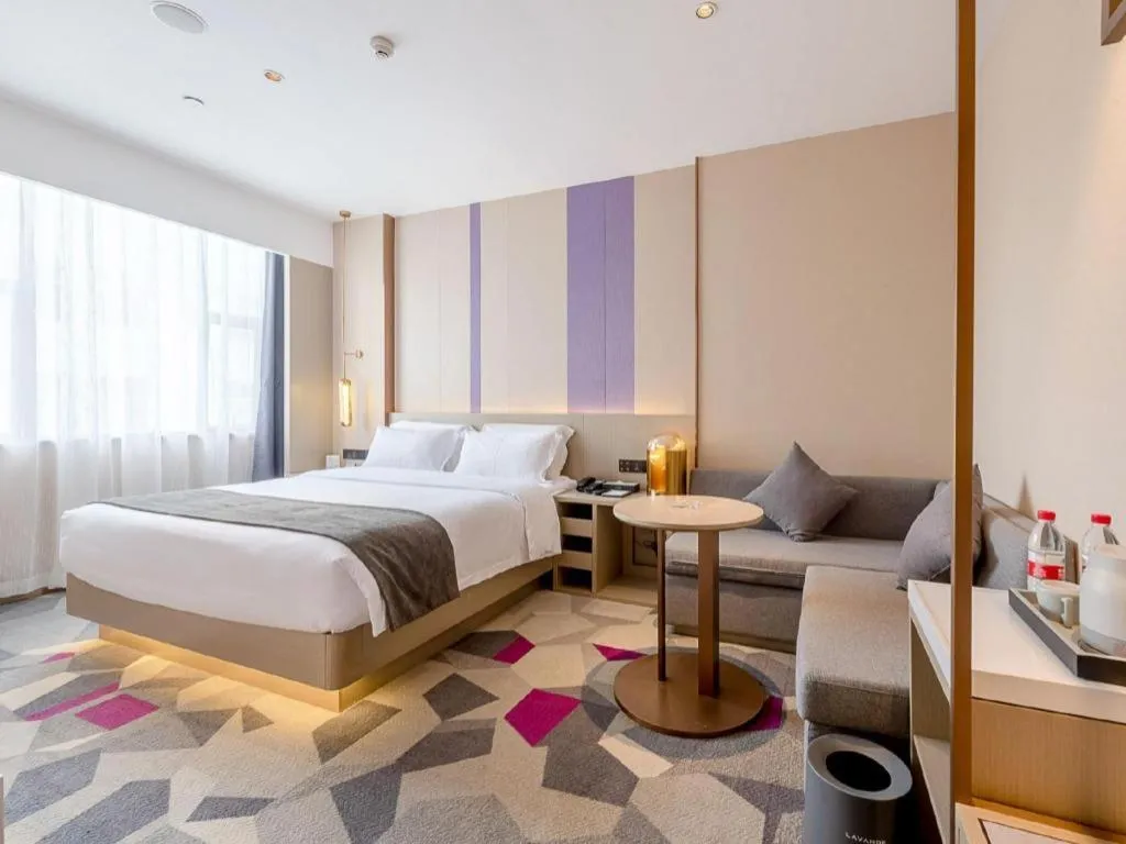 Bed in Lavande Hotel Zhongshan Shiqi Daxinxinduhui North Zhongshan Station