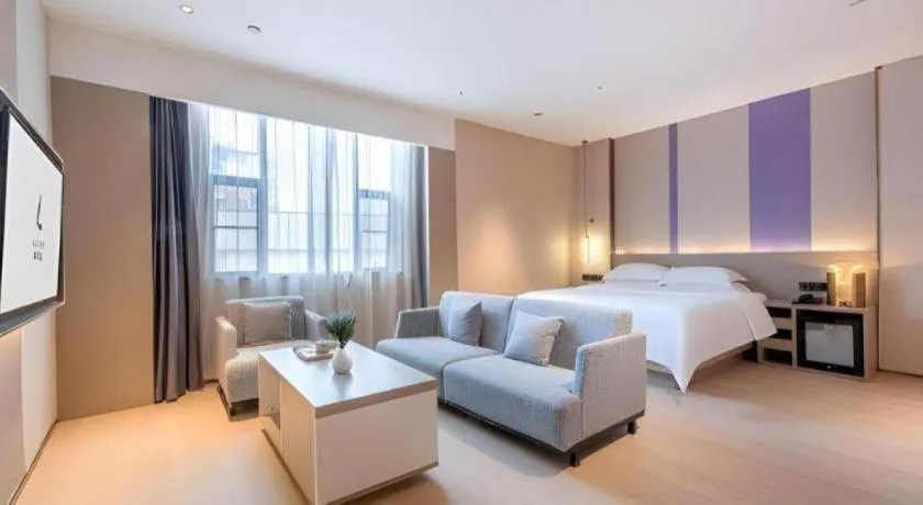 Bed in Lavande Hotel Zhongshan Shiqi Daxinxinduhui North Zhongshan Station