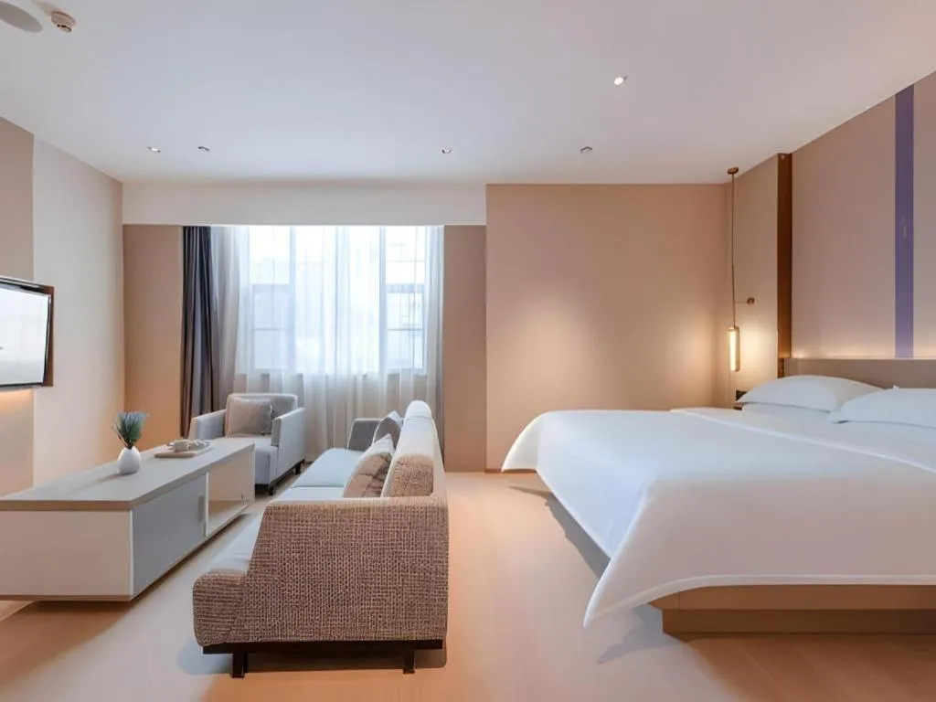 Bed in Lavande Hotel Zhongshan Shiqi Daxinxinduhui North Zhongshan Station