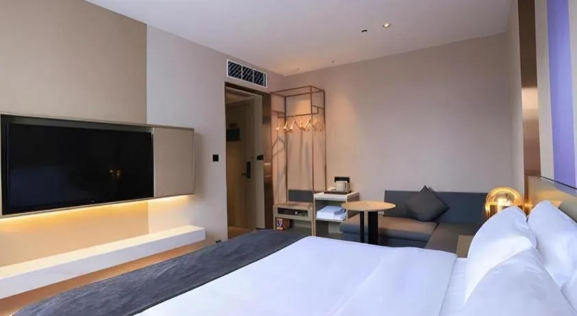 Bed in Lavande Hotel Zhongshan Shiqi Daxinxinduhui North Zhongshan Station