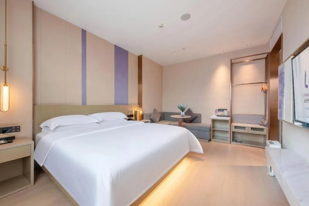 Bed in Lavande Hotel Zhongshan Shiqi Daxinxinduhui North Zhongshan Station