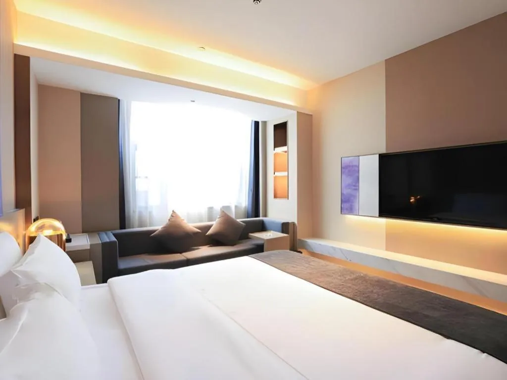 Bed in Lavande Hotel Zhongshan Shiqi Daxinxinduhui North Zhongshan Station