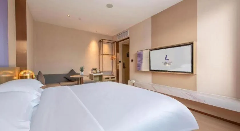 Bed in Lavande Hotel Zhongshan Shiqi Daxinxinduhui North Zhongshan Station
