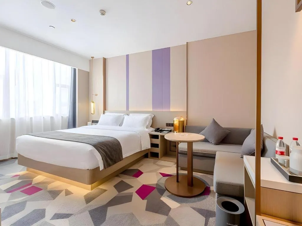 Bed in Lavande Hotel Zhongshan Shiqi Daxinxinduhui North Zhongshan Station
