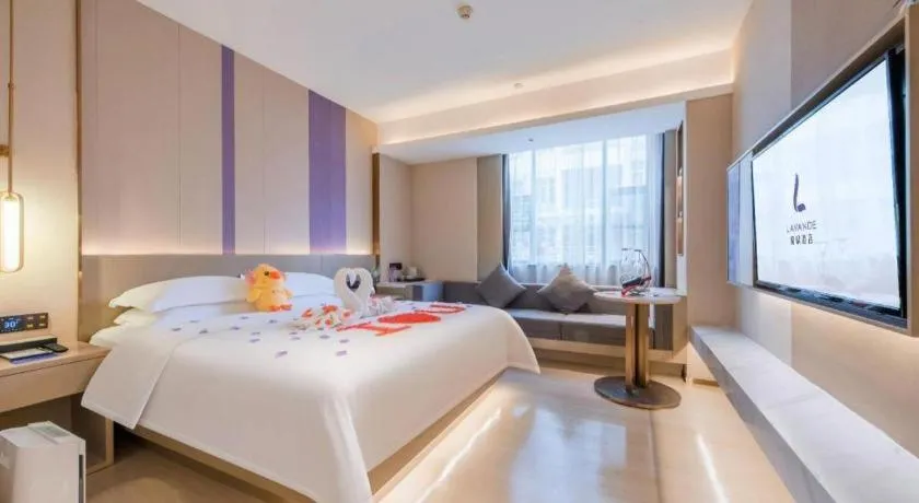 Bed in Lavande Hotel Zhongshan Shiqi Daxinxinduhui North Zhongshan Station