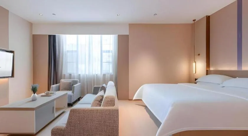 Bed in Lavande Hotel Zhongshan Shiqi Daxinxinduhui North Zhongshan Station