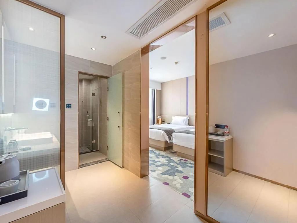 Bed in Lavande Hotel Zhongshan Shiqi Daxinxinduhui North Zhongshan Station