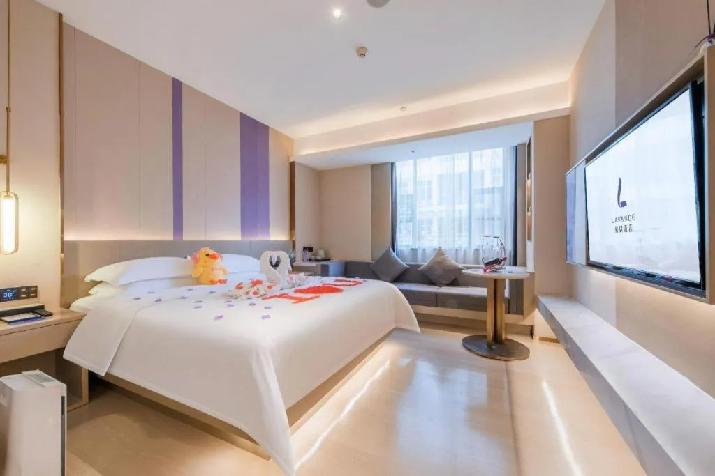 Bed in Lavande Hotel Zhongshan Shiqi Daxinxinduhui North Zhongshan Station