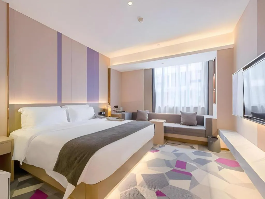 Bed in Lavande Hotel Zhongshan Shiqi Daxinxinduhui North Zhongshan Station