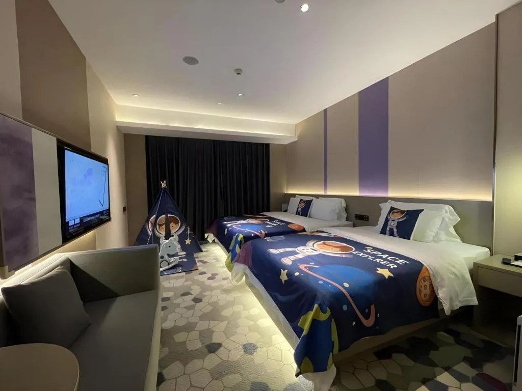 Bed in Lavande Hotel Zhongshan Shiqi Daxinxinduhui North Zhongshan Station