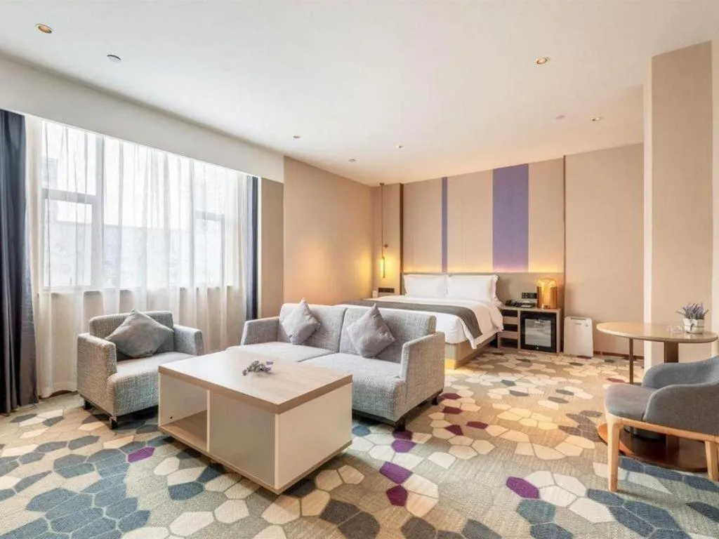 Bed in Lavande Hotel Zhongshan Shiqi Daxinxinduhui North Zhongshan Station