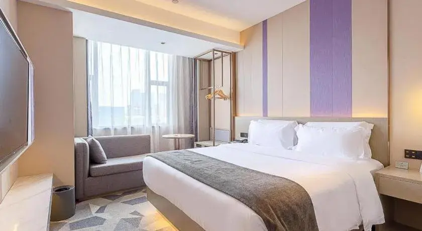 Bed in Lavande Hotel Zhongshan Shiqi Daxinxinduhui North Zhongshan Station Bed in Lavande Hotel Zhongshan Shiqi Daxinxinduhui North Zhongshan Station