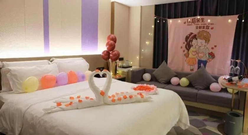 Bed in Lavande Hotel Zhongshan Shiqi Daxinxinduhui North Zhongshan Station