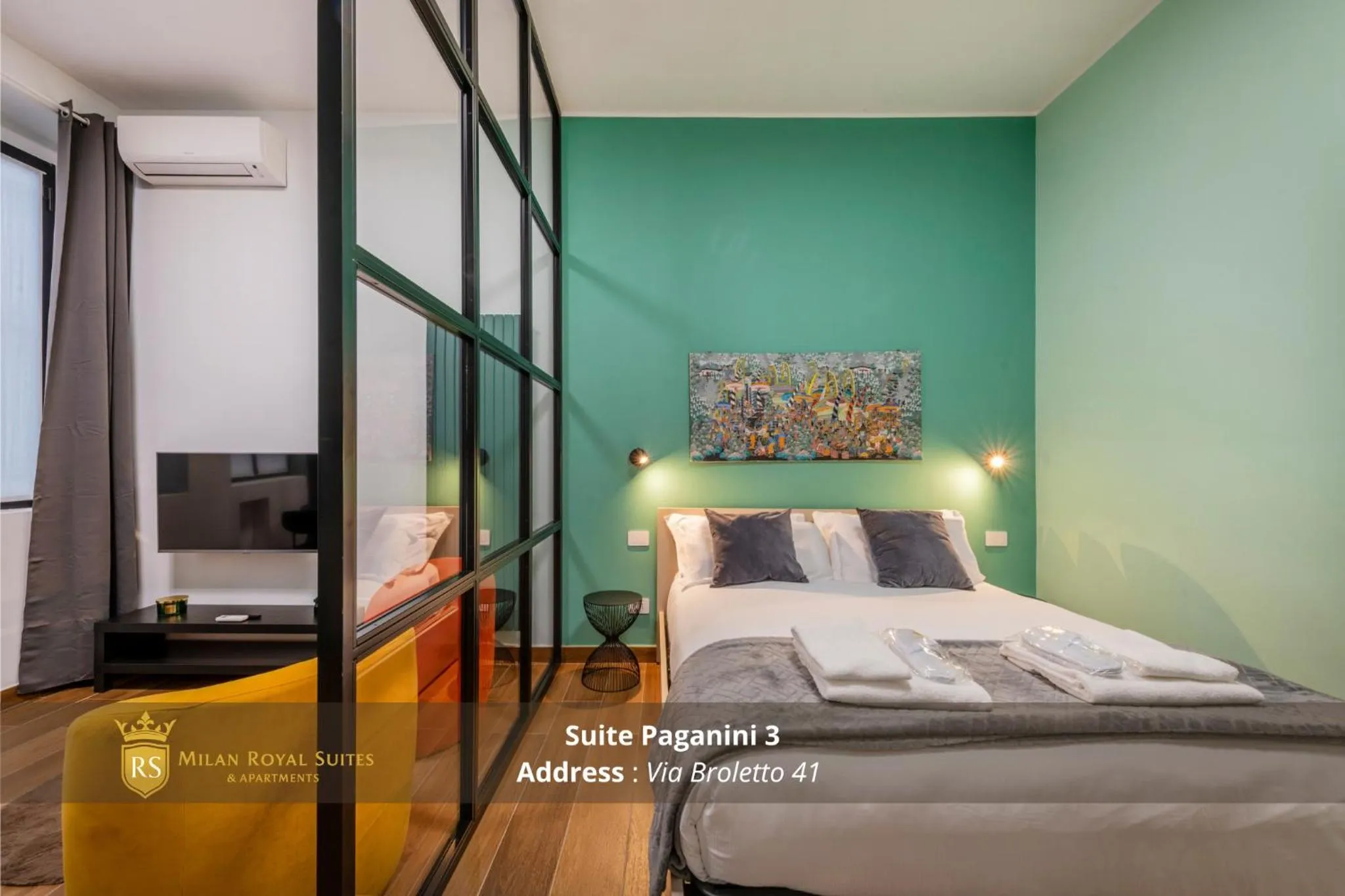 Bedroom, Bed in Milan Royal Suites - Centro Brera