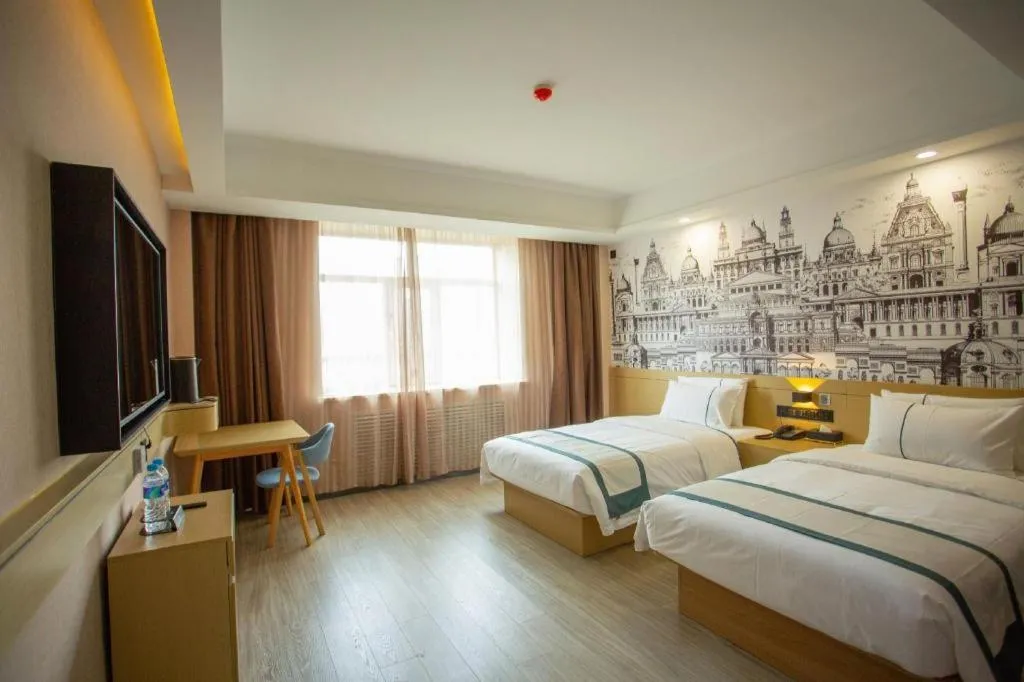 Bed in City Comfort Inn Xining Limeng Commercial Pedestrian Street