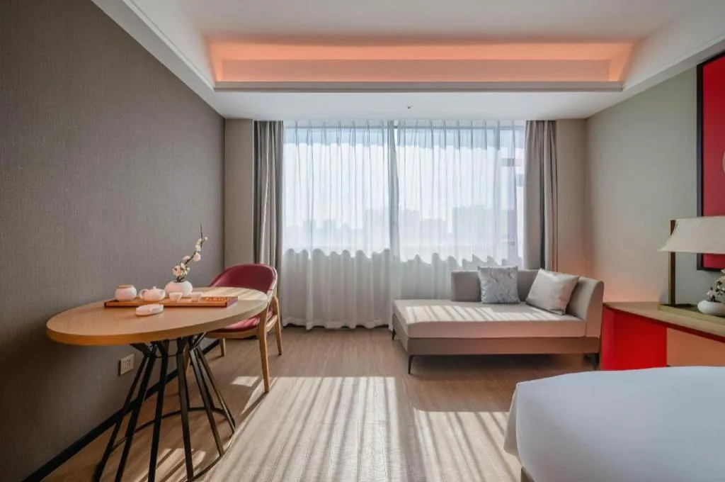 Bed in Echeng Hotel Hezhou Shizheng Square