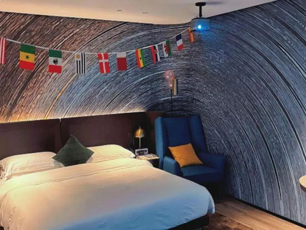 Bed in Echarm Plus Hotel Hangzhou Binjiang Xingguang Avenue