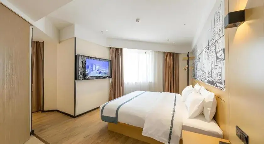 Bed in City Comfort Inn Shannan Passenger Terminal Bed in City Comfort Inn Shannan Passenger Terminal