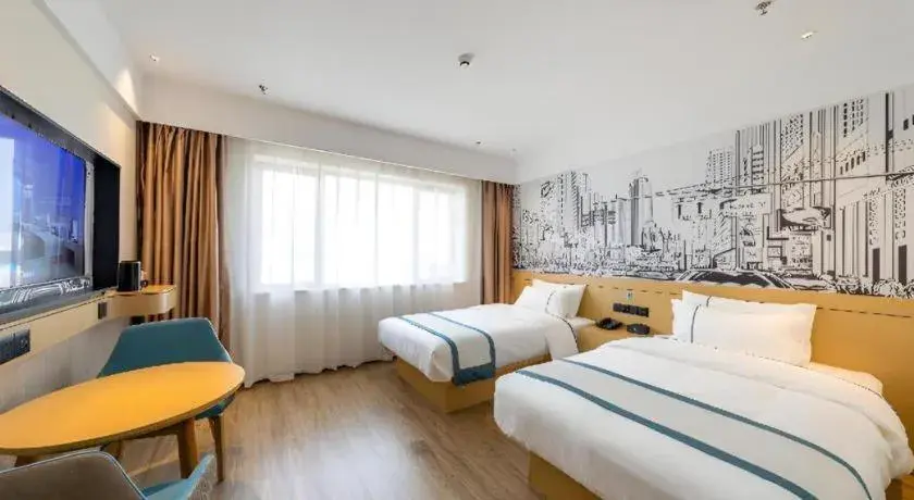 Bed in City Comfort Inn Shannan Passenger Terminal Bed in City Comfort Inn Shannan Passenger Terminal