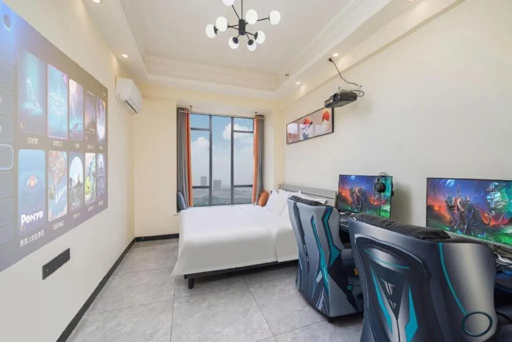 Bed in Echarm Hotel Changsha South High-Speed Railway Station Wuyue Plaza