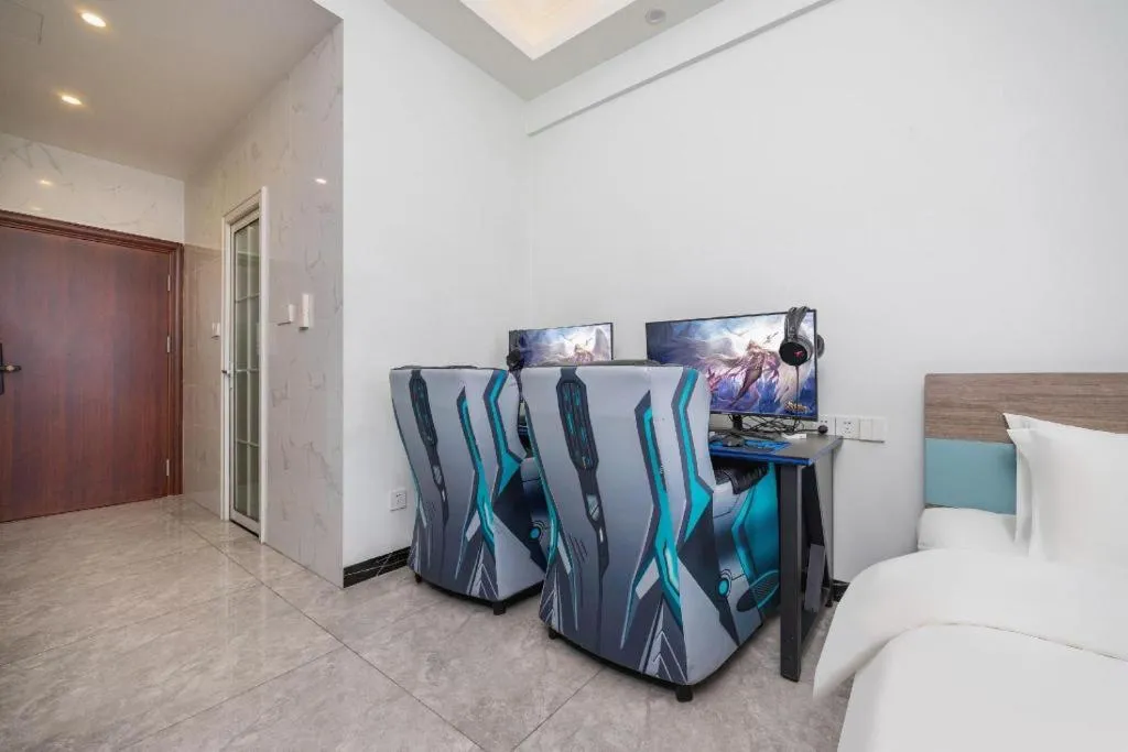 Bed in Echarm Hotel Changsha South High-Speed Railway Station Wuyue Plaza