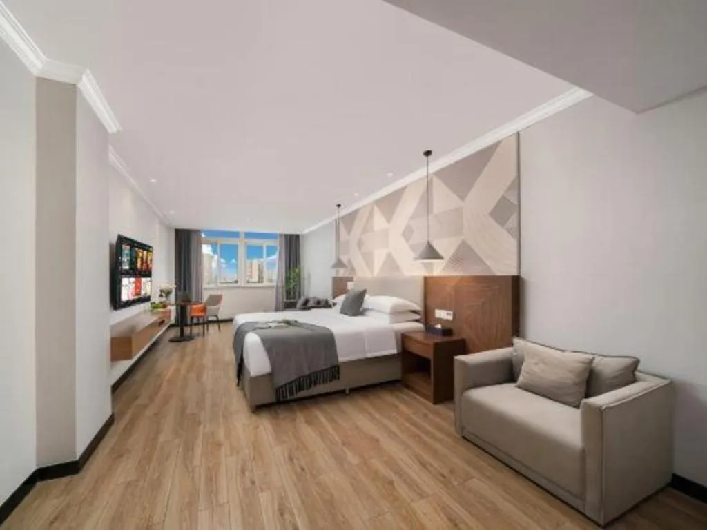 Bed in Borrman Hotel Chongqing Hechuan High-speed Railway Station District Government