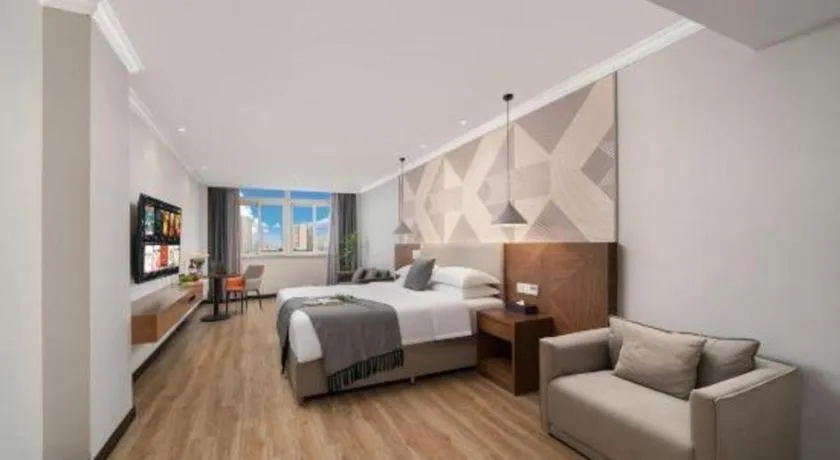 Bed in Borrman Hotel Chongqing Hechuan High-speed Railway Station District Government