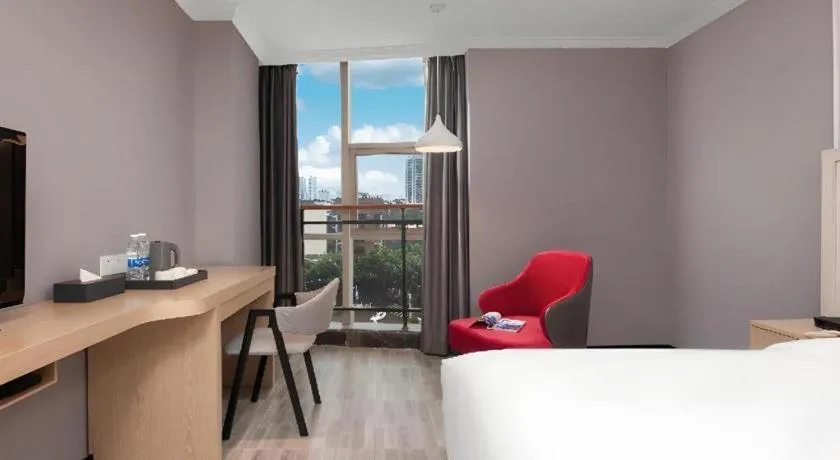 Bed in Borrman Hotel Chongqing Hechuan High-speed Railway Station District Government