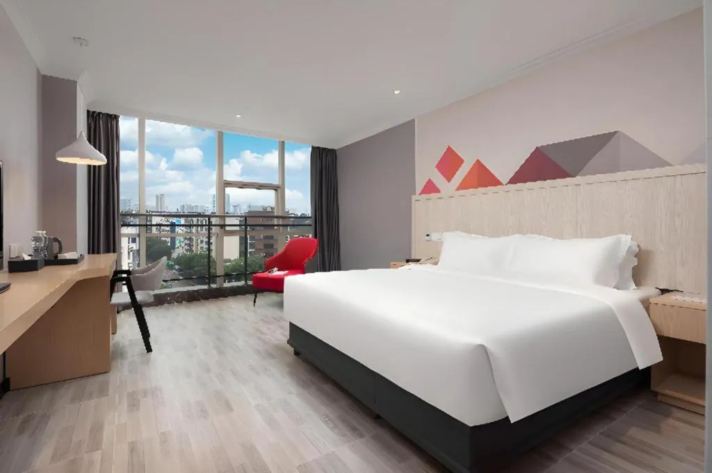 Bed in Borrman Hotel Chongqing Hechuan High-speed Railway Station District Government