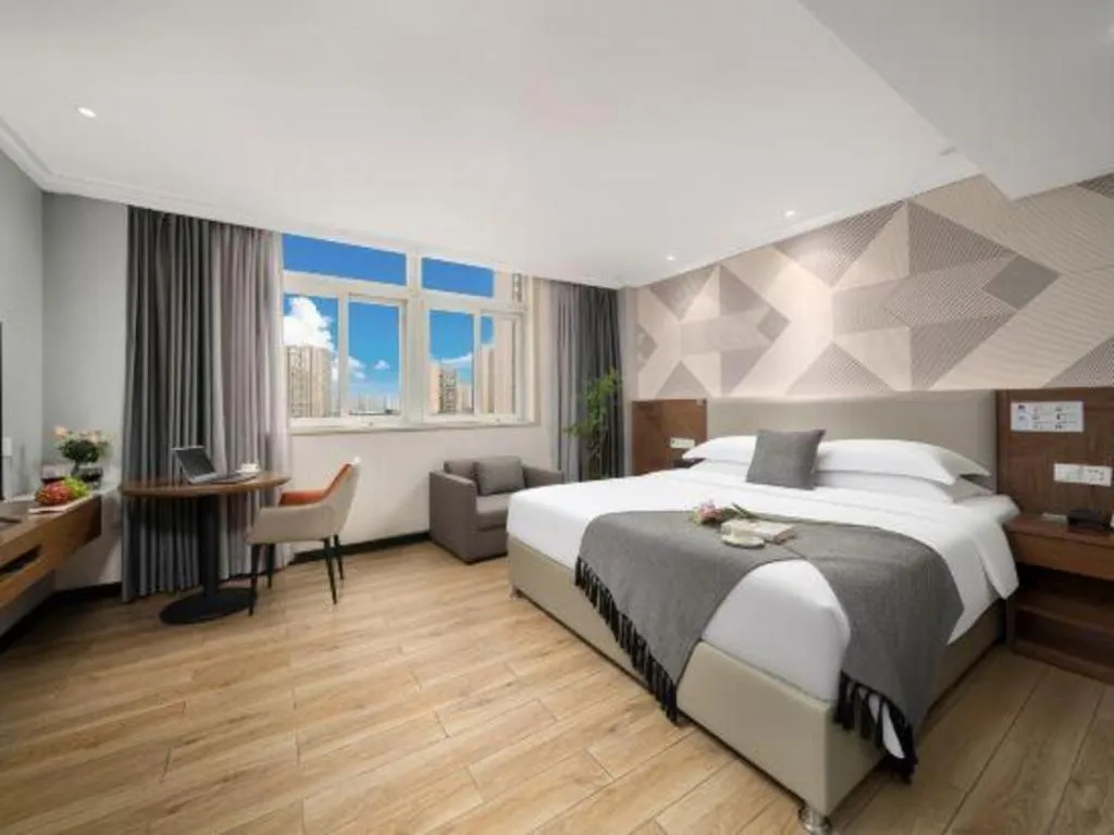 Bed in Borrman Hotel Chongqing Hechuan High-speed Railway Station District Government