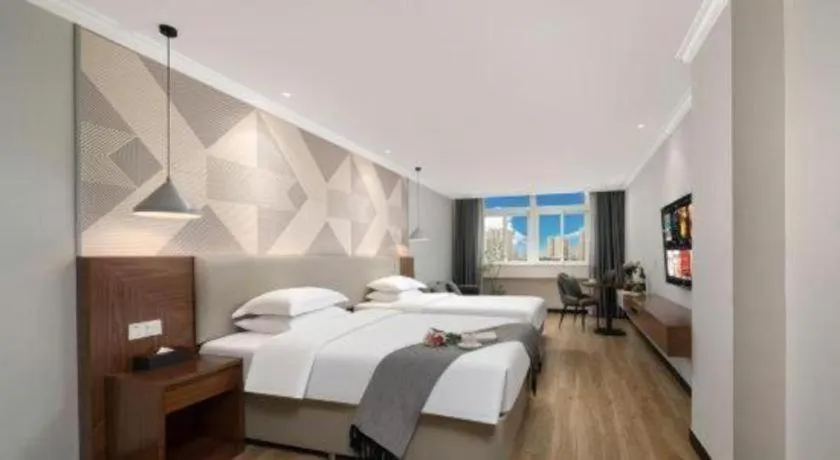 Bed in Borrman Hotel Chongqing Hechuan High-speed Railway Station District Government