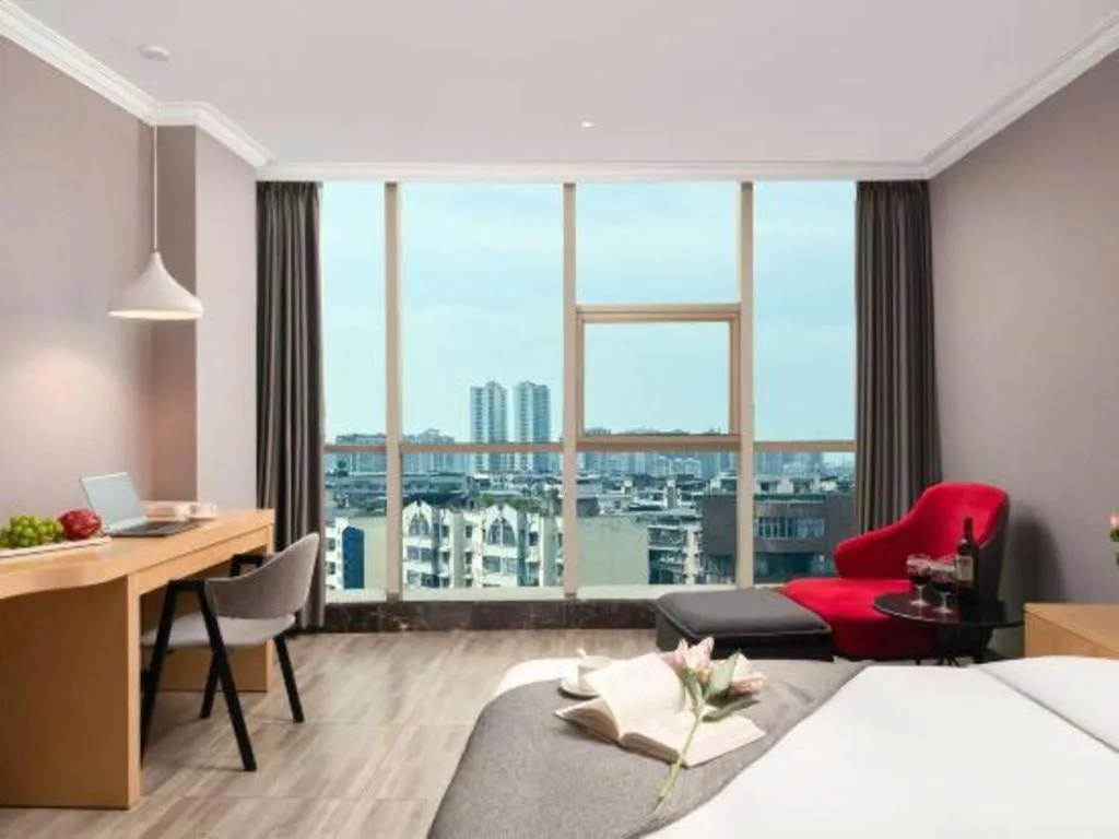 Bed in Borrman Hotel Chongqing Hechuan High-speed Railway Station District Government