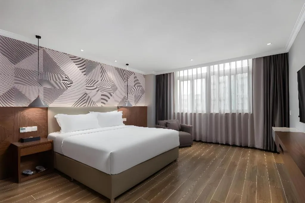 Bed in Borrman Hotel Chongqing Hechuan High-speed Railway Station District Government