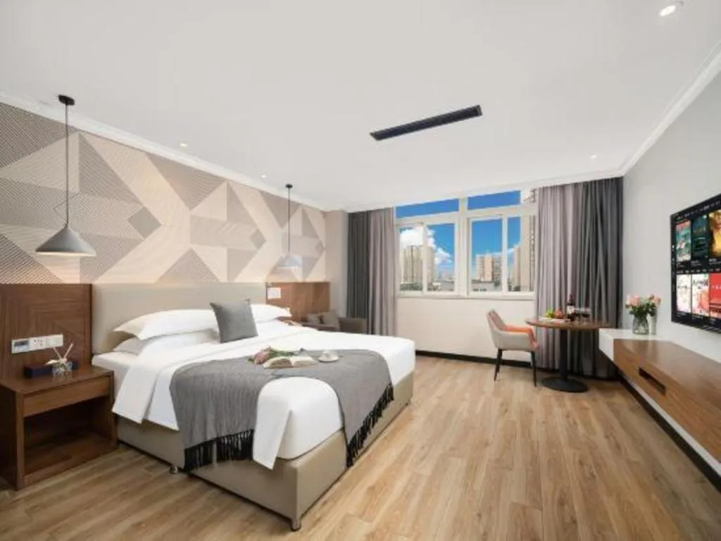 Bed in Borrman Hotel Chongqing Hechuan High-speed Railway Station District Government