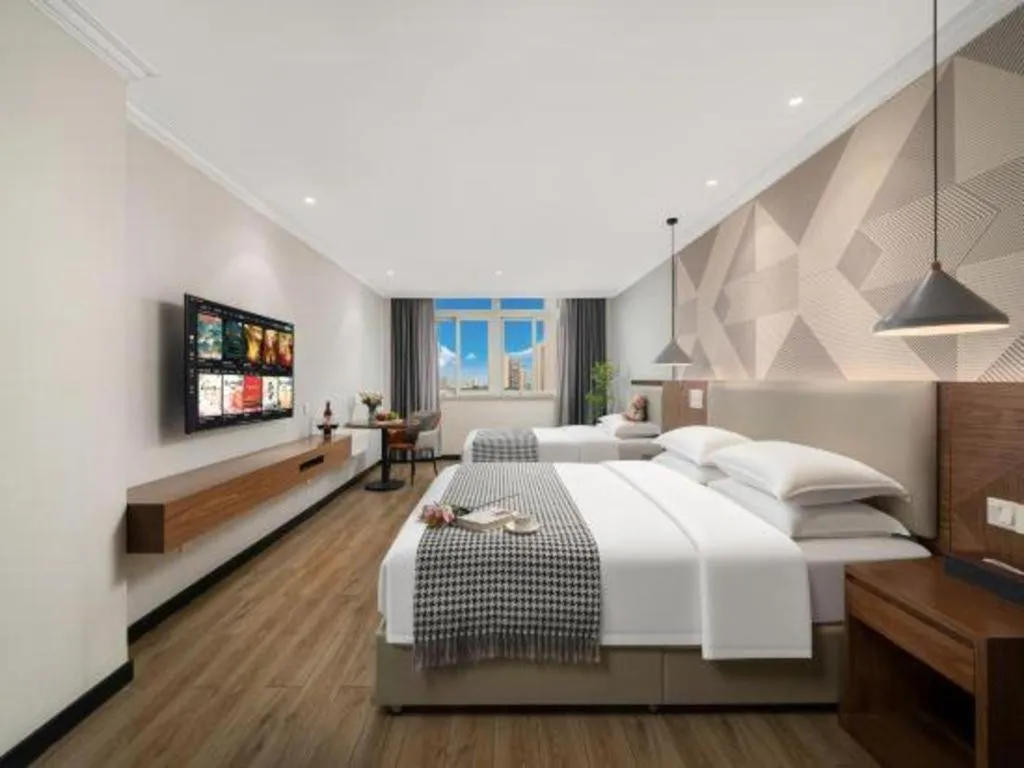 Bed in Borrman Hotel Chongqing Hechuan High-speed Railway Station District Government