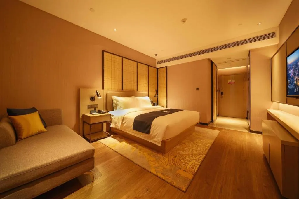 Bed in Echarm Hotel Hengshui 2nd High School High-speed Railway Station