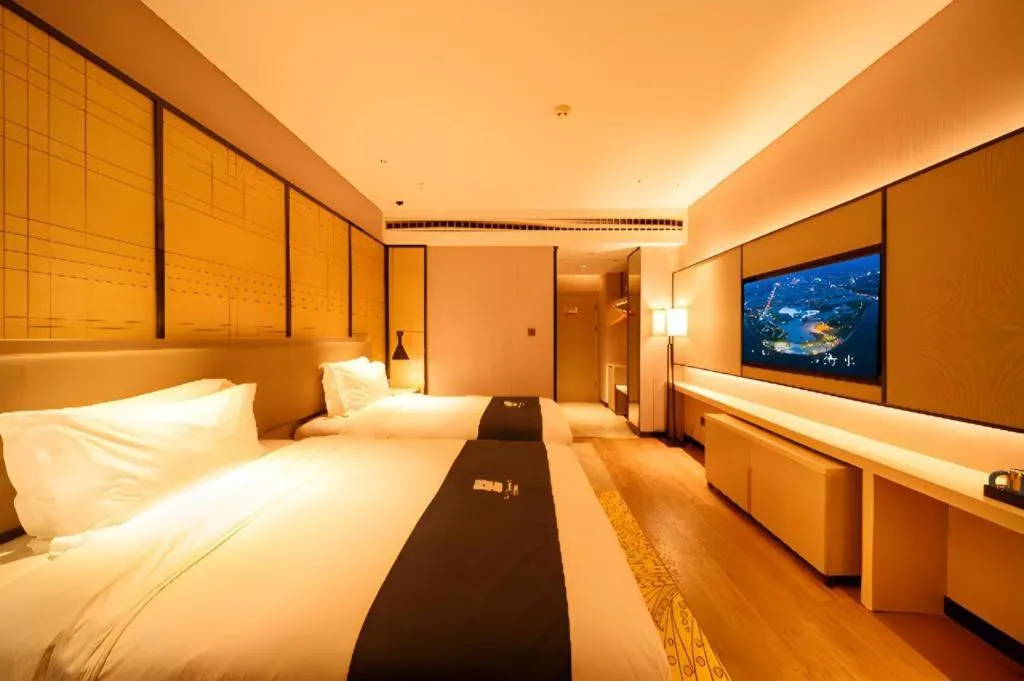 Bed in Echarm Hotel Hengshui 2nd High School High-speed Railway Station
