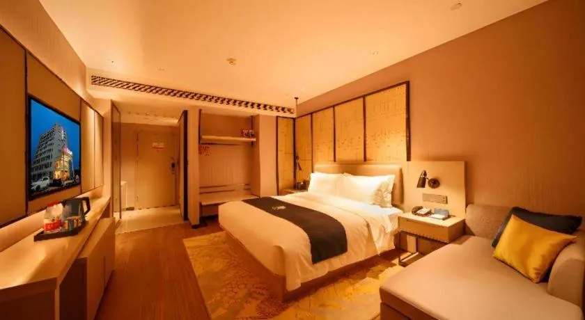 Bed in Echarm Hotel Hengshui 2nd High School High-speed Railway Station