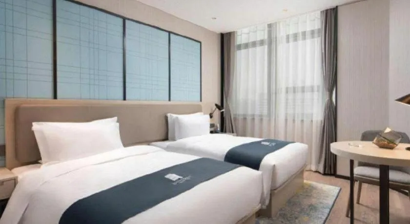 Bed in Echarm Hotel Hengshui 2nd High School High-speed Railway Station