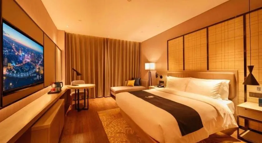 Bed in Echarm Hotel Hengshui 2nd High School High-speed Railway Station