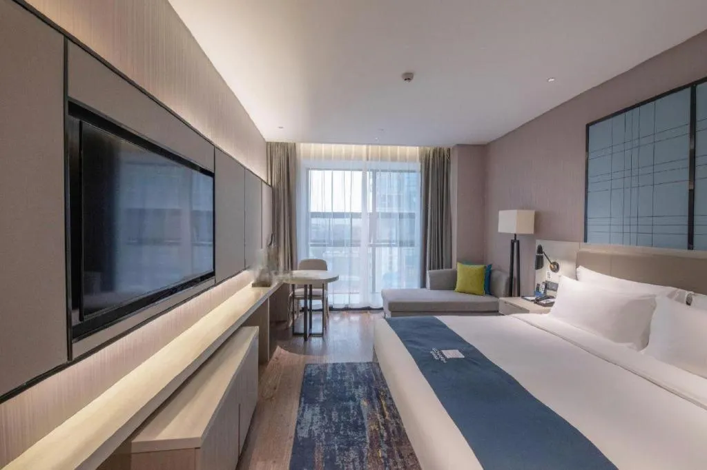 Bed in Echarm Hotel Hengshui 2nd High School High-speed Railway Station