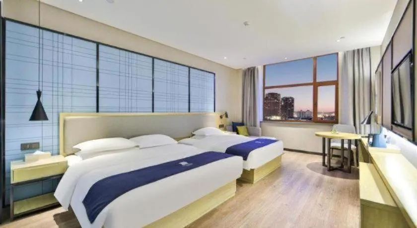 Bed in Echarm Hotel Hengshui 2nd High School High-speed Railway Station
